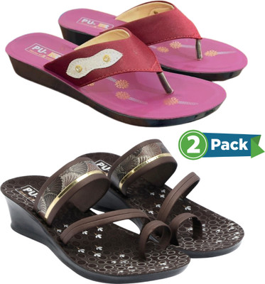 RRIDDERS Women Slippers(Multicolor , 7)