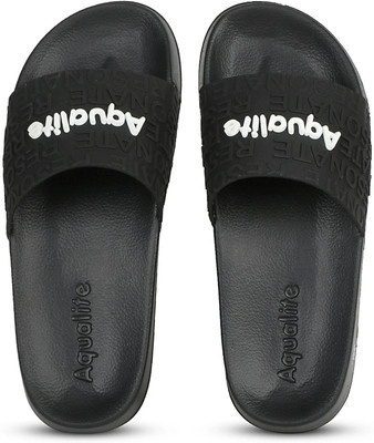 Aqualite Men Slides(Black , 6)