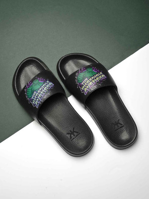 Kook N Keech Men Slides(Black , 7)
