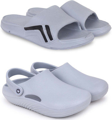 Kapani Fashion Men Slippers(Grey, Grey , 7)