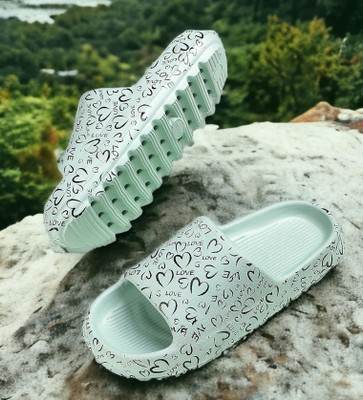 Kapani Fashion Women Women Classic, Ultra cushion, Flipflops, Slipper, Slides (Green , 6) Slides(Green , 6)