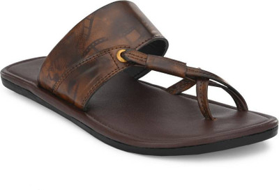 Lorence Fashion Hub Men Slippers(Brown , 6)