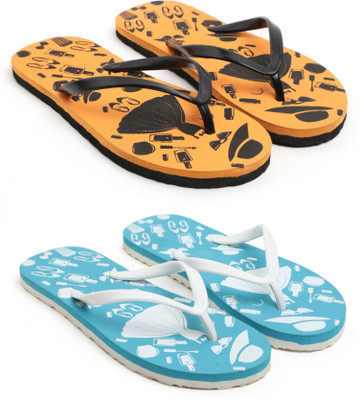 Indrawati Women Flip Flops(Multicolor , 8)