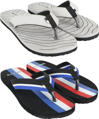 KUNTO Men Flip Flops(Multicolor , 7)