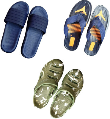 BLIBBERS Men Slippers(Blue, Blue, Green , 9)
