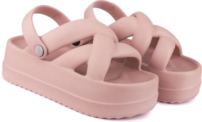 NOBELITE Women Flip Flops(Pink , 6)