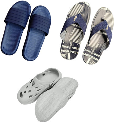 BLIBBERS Men Slippers(Blue, Blue, Off White , 9)
