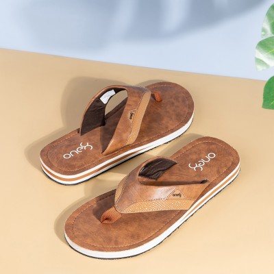 one8 Men By Virat Kohli Anti-Skid Bounce Back Mid-Sole Comfortable Slippers, Flip-Flops Flip Flops(Brown , 10)