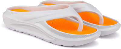 SHOEFLY Men Extra Soft Ortho Care Orthopaedic Diabetic Comfortable Flip-Flop Slides For Men Slippers(Orange, White , 7)