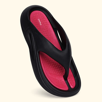 yoho Men Flip Flops(Red , 9)