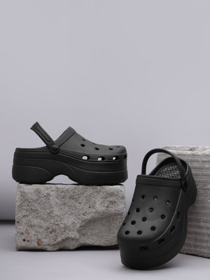 TRUFFLE COLLECTION Women Slides(Black , 6)