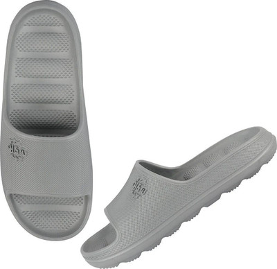 Neoz Men Levirex Lightweight with Arch Support Durable Anti-Skid & Stylish Dailywear| Slides(Grey , 6)