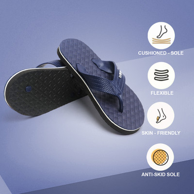 URBOBOX Men Flip Flops(Navy , 10)