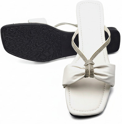 Eelite Fashion Women Flats(White , 8)