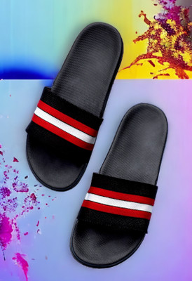 KAPYANSH Men Slides(Black , 7)