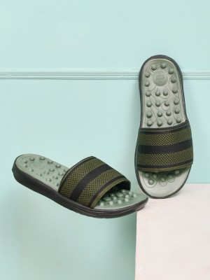 Impakto by Ajanta Men Slides(Olive , 9)