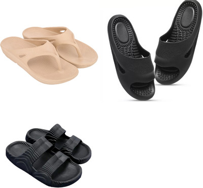 Feel alive Men Slippers(Multicolor , 8)