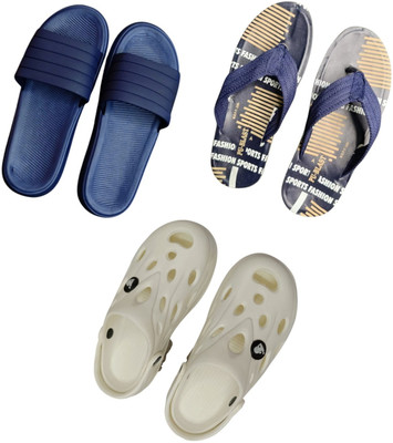 BLIBBERS Men Slippers(Blue, Blue, White , 9)
