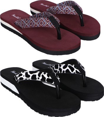 Phonolite Women Flip Flops(Maroon , 5)