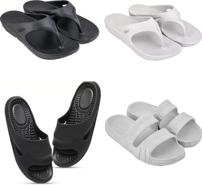 Feel alive Men Slippers(Multicolor , 8)