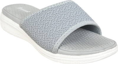 Cozy Wear Women Slippers(Grey, White , 7)