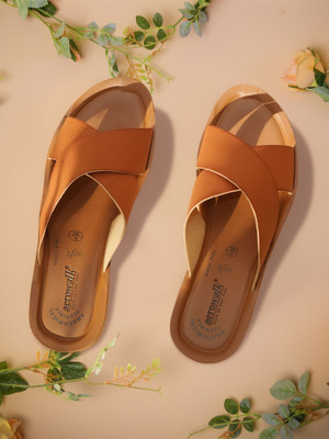 aerowalk Women Slippers(Tan , 5)
