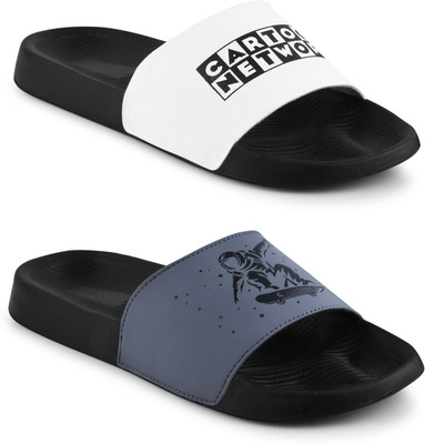 Shoe Mate Men Slides(Grey , 8)