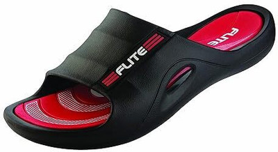 FLITE Men Slides(Black, Red , 6)