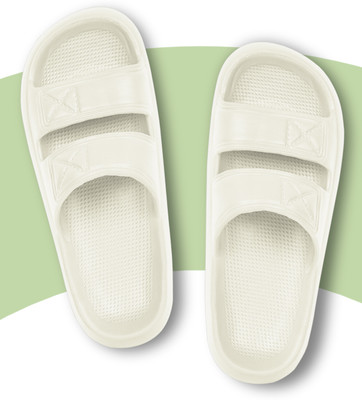 TieFit Men TieFit SuperLite and Breathable Soft Slide for Men Casual Daily Wear Slippers Slides(Off White , 6)