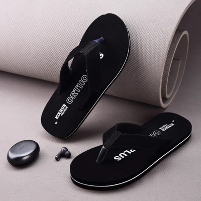 Kixrun Men Slippers(Black , 7)