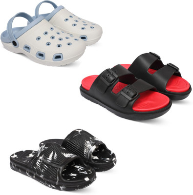 Acorn Men Slides(Blue, Red, Black , 6)