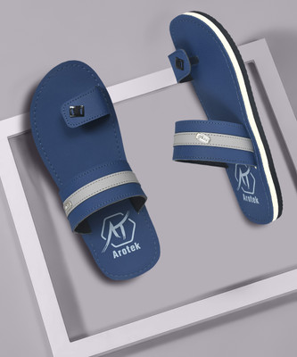AROTEK Men Flip Flops(Blue , 8)