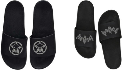 nvisan Men Slides(Grey, Black , 8)