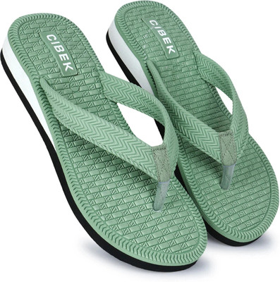 CIBEK Women Doctor step with Cibek comfortable extra soft daily wear women slipper Flip Flops(Green , 5)