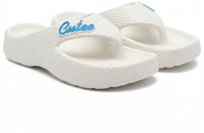 Jeshk Women Flip Flops(White , 5)