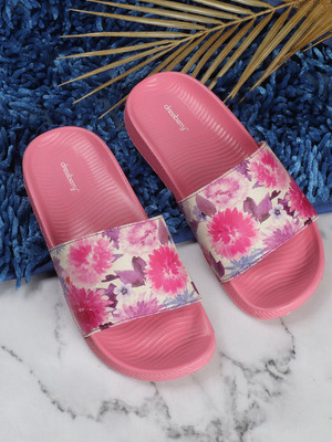 Dressberry Women Flip Flops(Pink , 7)