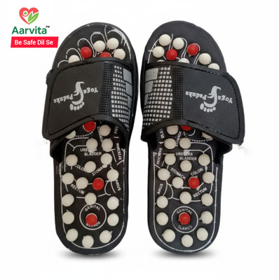 Aarvita Men Flip Flops(Black , 7)