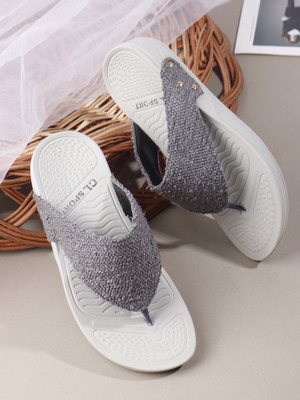 CARLTON LONDON Women Flip Flops(Grey , 6)