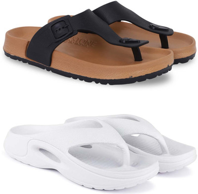 Pampy Angel Men Slippers(Beige, White , 6)
