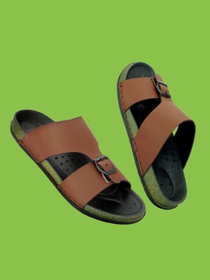 Buxton Men Flip Flops(Brown , 10)