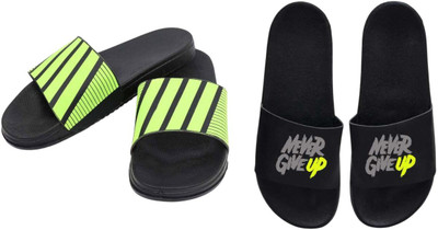 nvisan Men Slides(Green, Grey , 7)