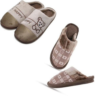 Mahi Enterprises Men Flip Flops(Beige, Brown , 8)