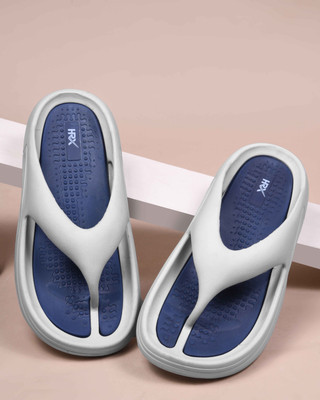 HRX by Hrithik Roshan Men Slippers(Grey, Navy , 6)
