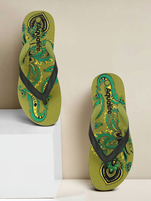 Aqualite Women Slippers(Green , 5)