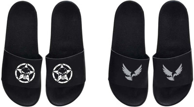 nvisan Men Slides(Grey, White, Black , 8)