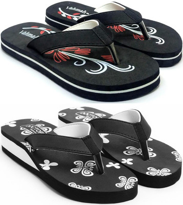 VAHMAH Women Slippers(Black, Black , 5)