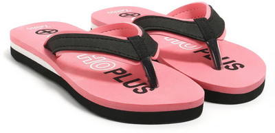 zebio Women Womens Soft Ortho Slippers | Daily Use Anti-Skid Ladies Flip Flops Slippers(Pink, Black , 6)
