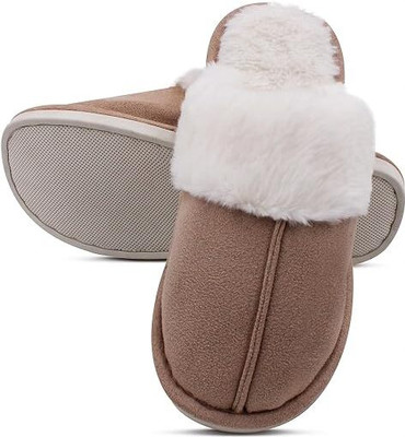 VRITRAZ Women Slippers(Beige , 7)