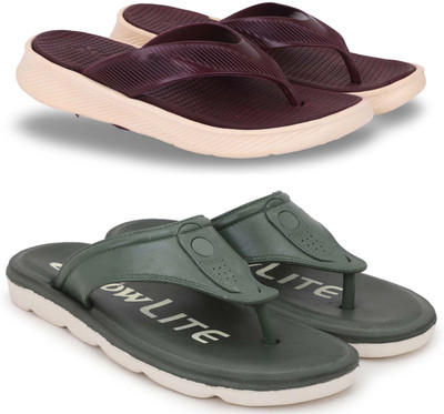 KAPYANSH Men Slippers(Maroon, Green , 6)