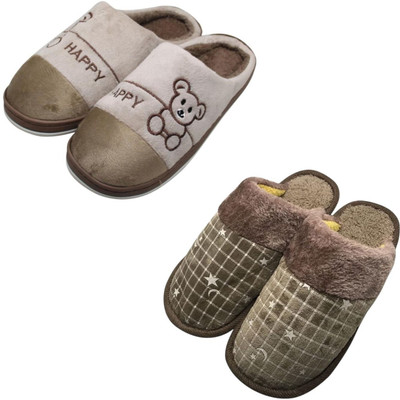 Mahi Enterprises Men Flip Flops(Beige, Brown , 6)